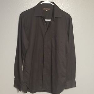 Michael Kors Black on Black Striped Shirt